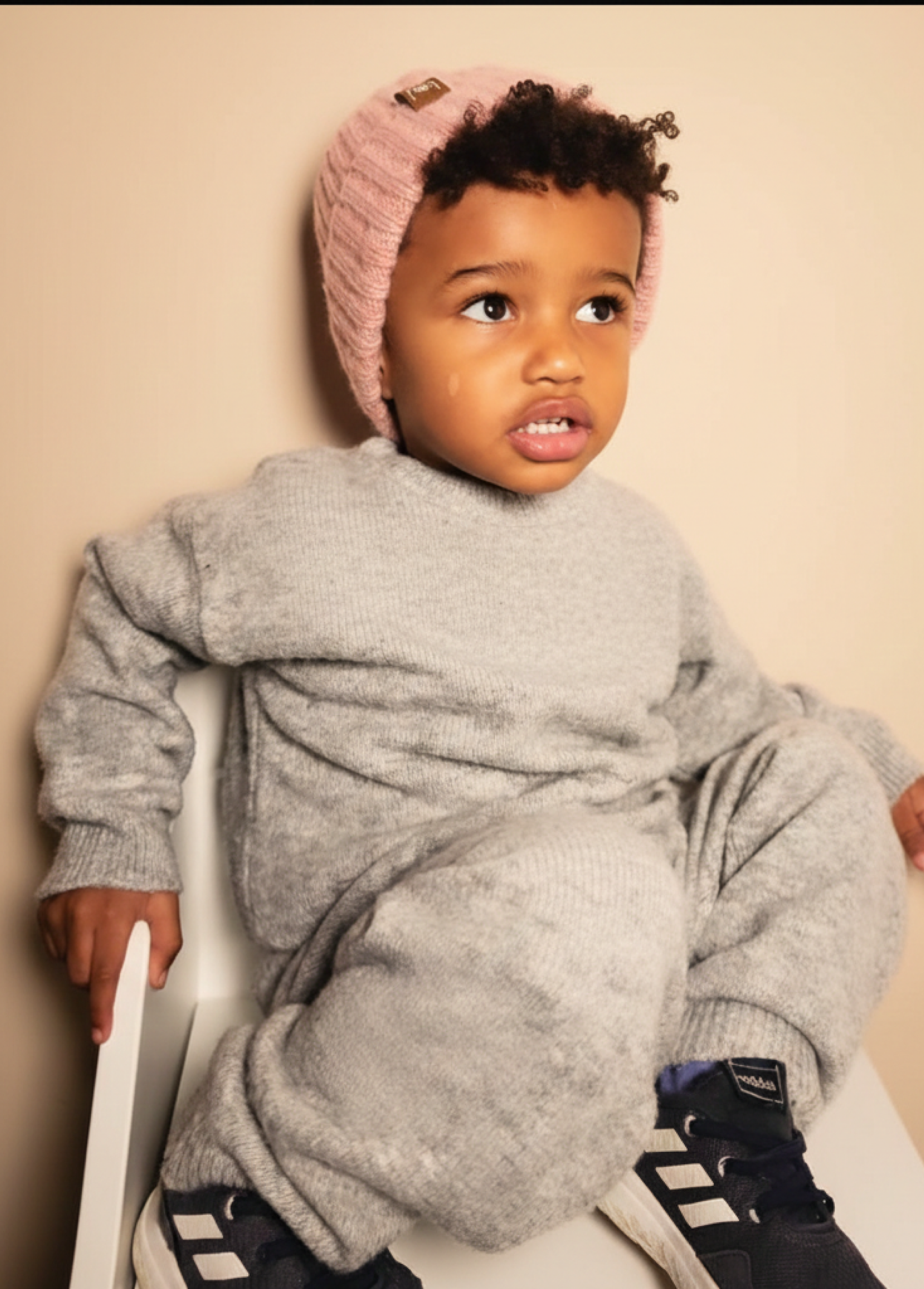 The Nini Bear Beanie Hat - Toasty Orange
