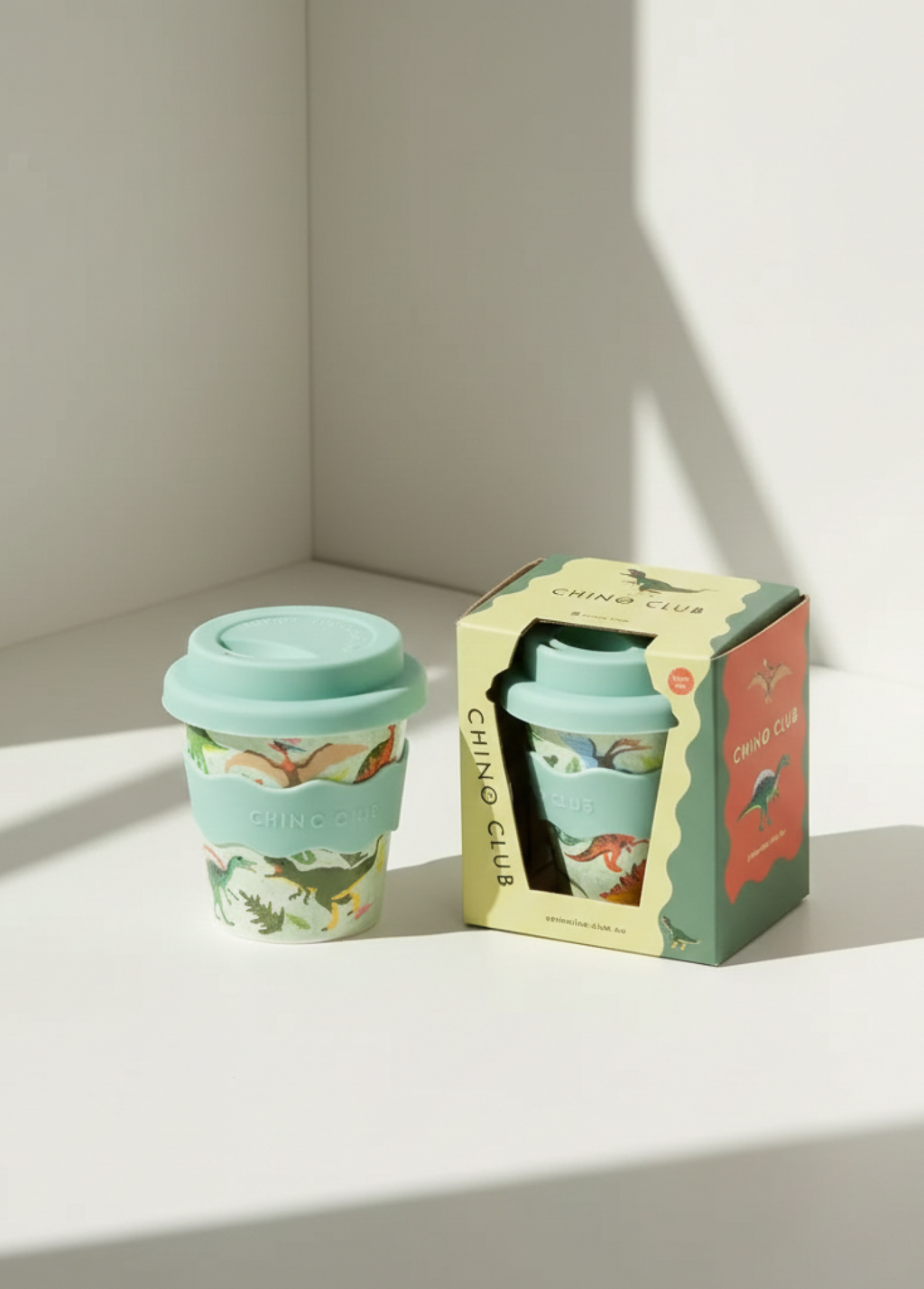 Dino Babychino Cup - 240ml (With Straw)
