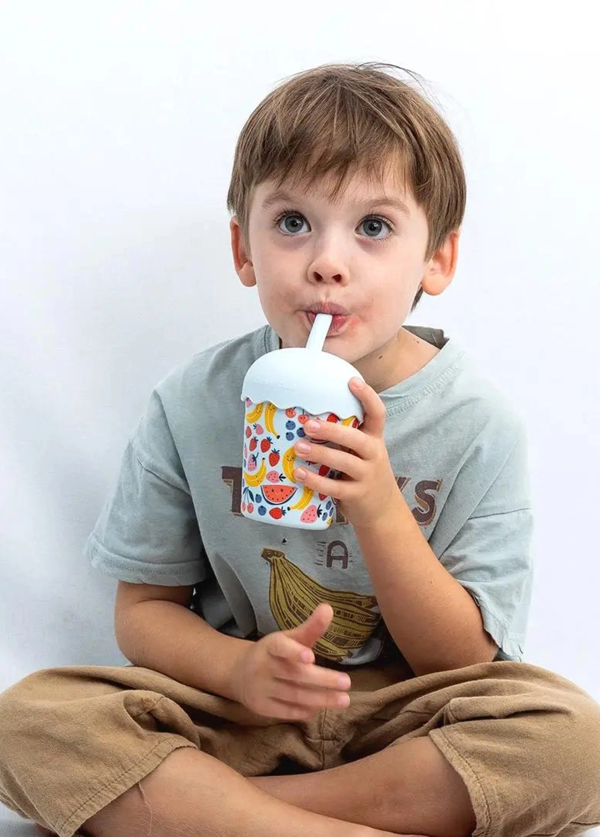 Happy Fruits Mini Smoothie Cup - 200ml (With Straw)