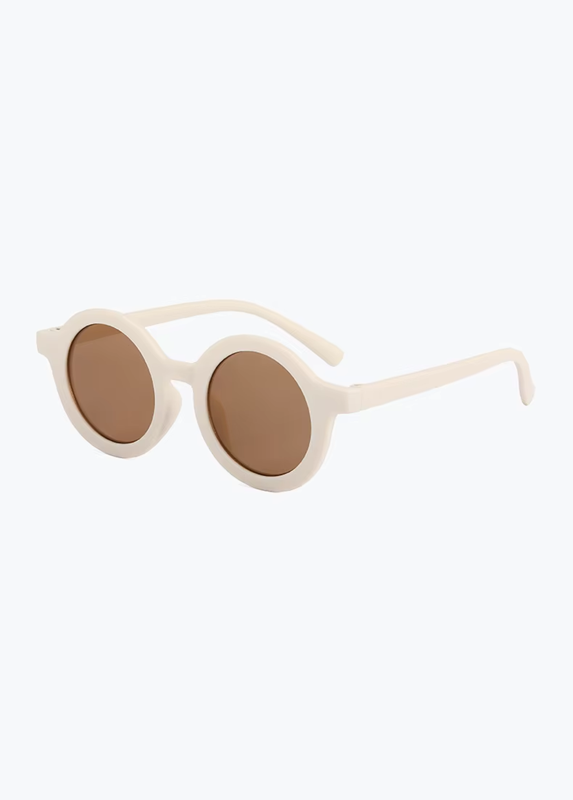 Nini Bear Round Sunglasses - Milky Cream