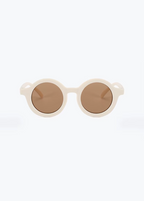 Nini Bear Round Sunglasses - Milky Cream