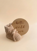 Hello Little One Set Booties Edition - Oat Latte