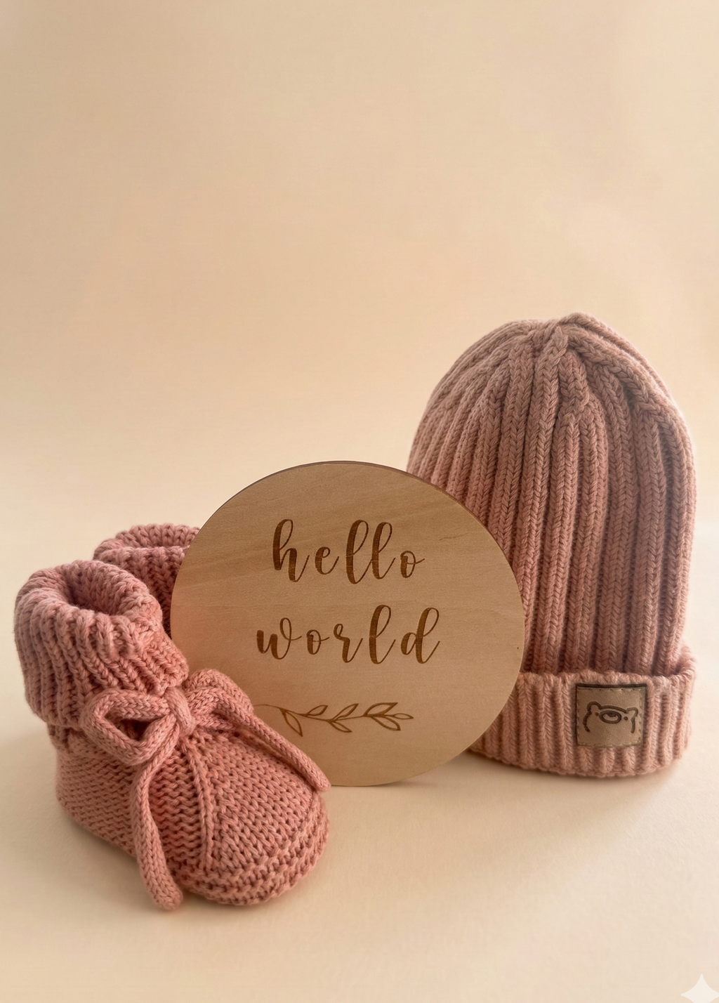 Hello Little One Set Hat Edition - Oat Latte