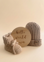 Hello Little One Set Hat Edition - Oat Latte