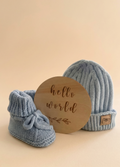 Hello Little One Set Hat Edition - Sky Mist