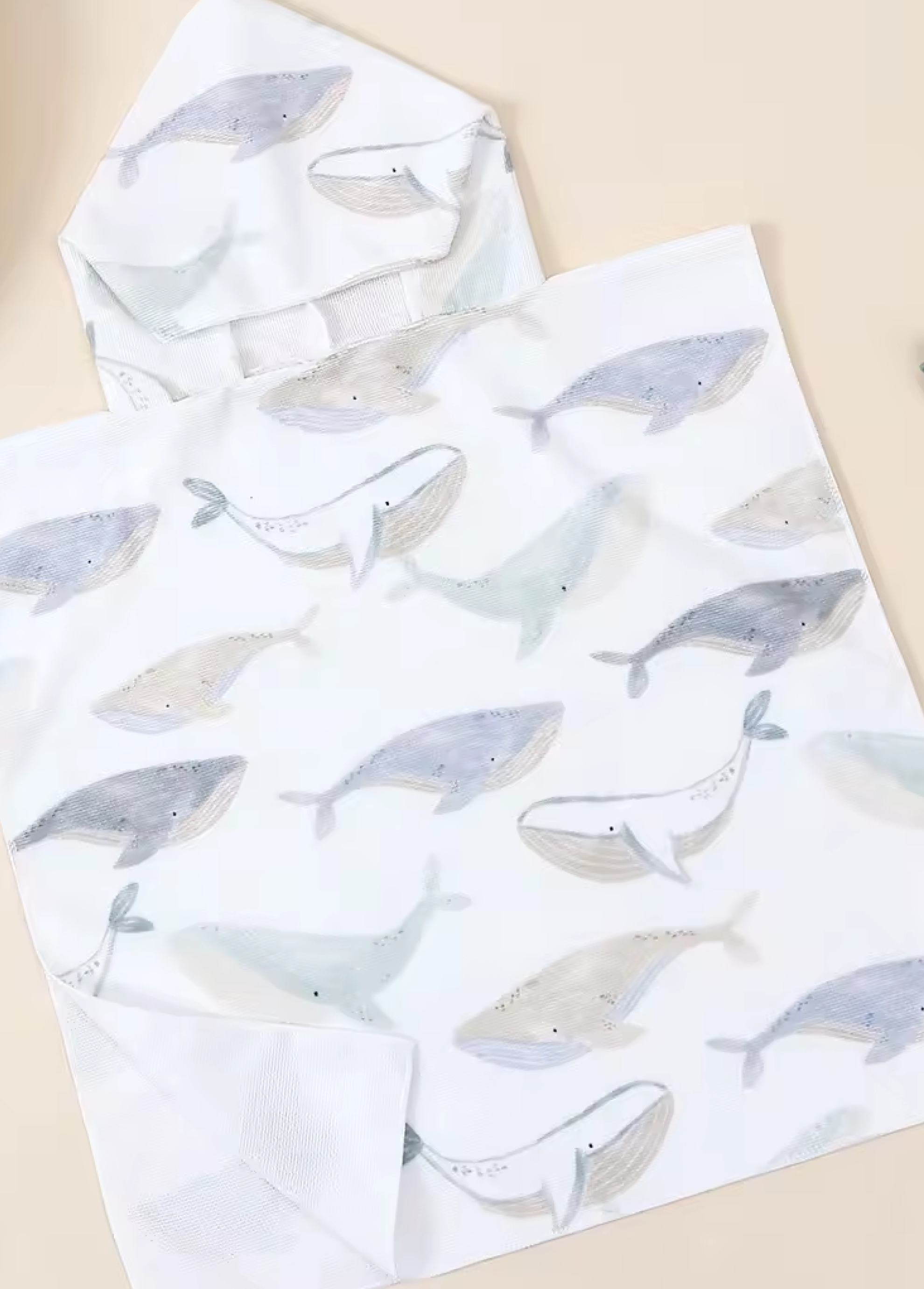 Nini Bear Kids Poncho Towel - Whale