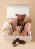 Nini Bear Deluxe Newborn Gift Set - Dusty Pink