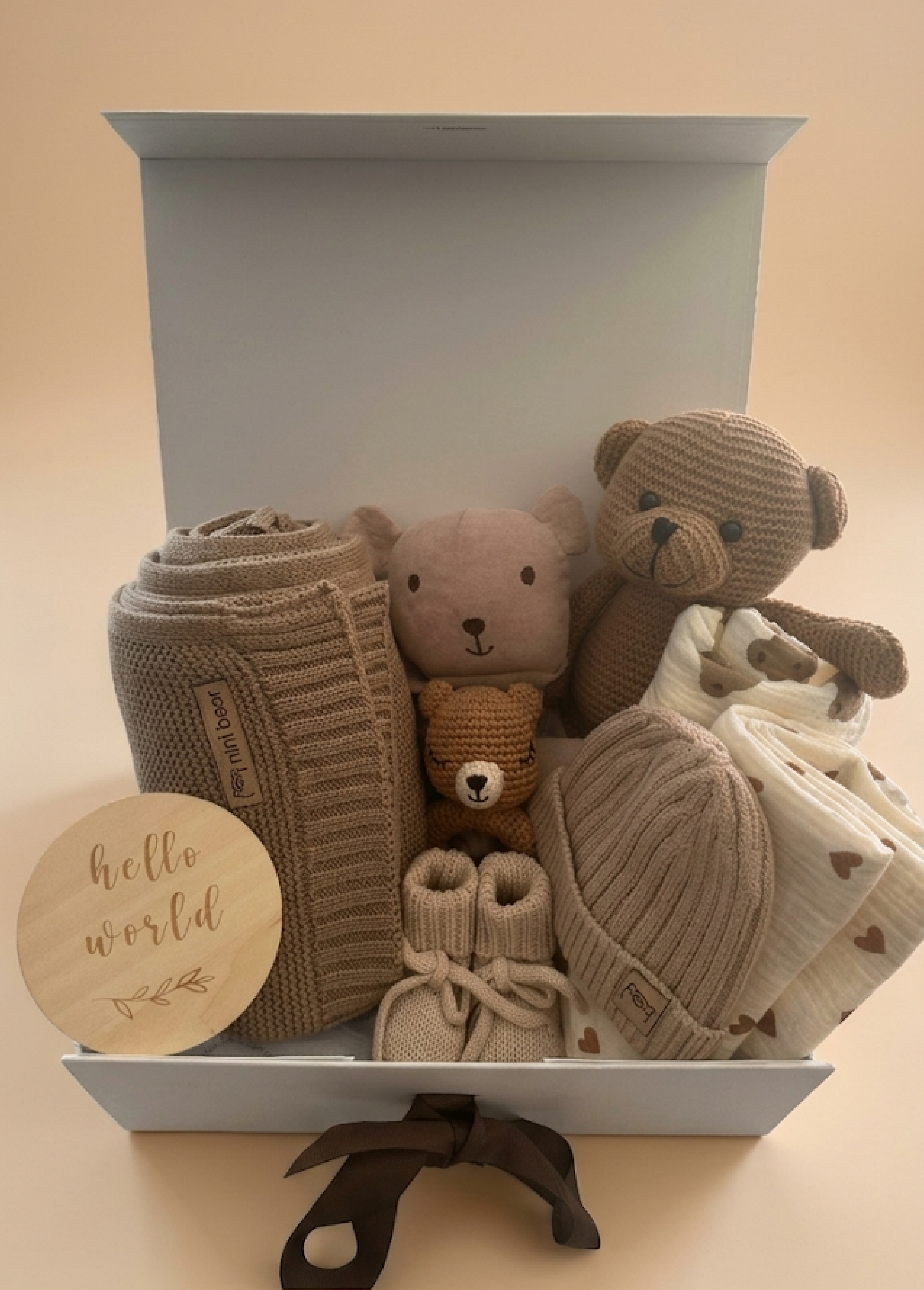 Nini Bear Deluxe Newborn Gift Set - Oat Latte
