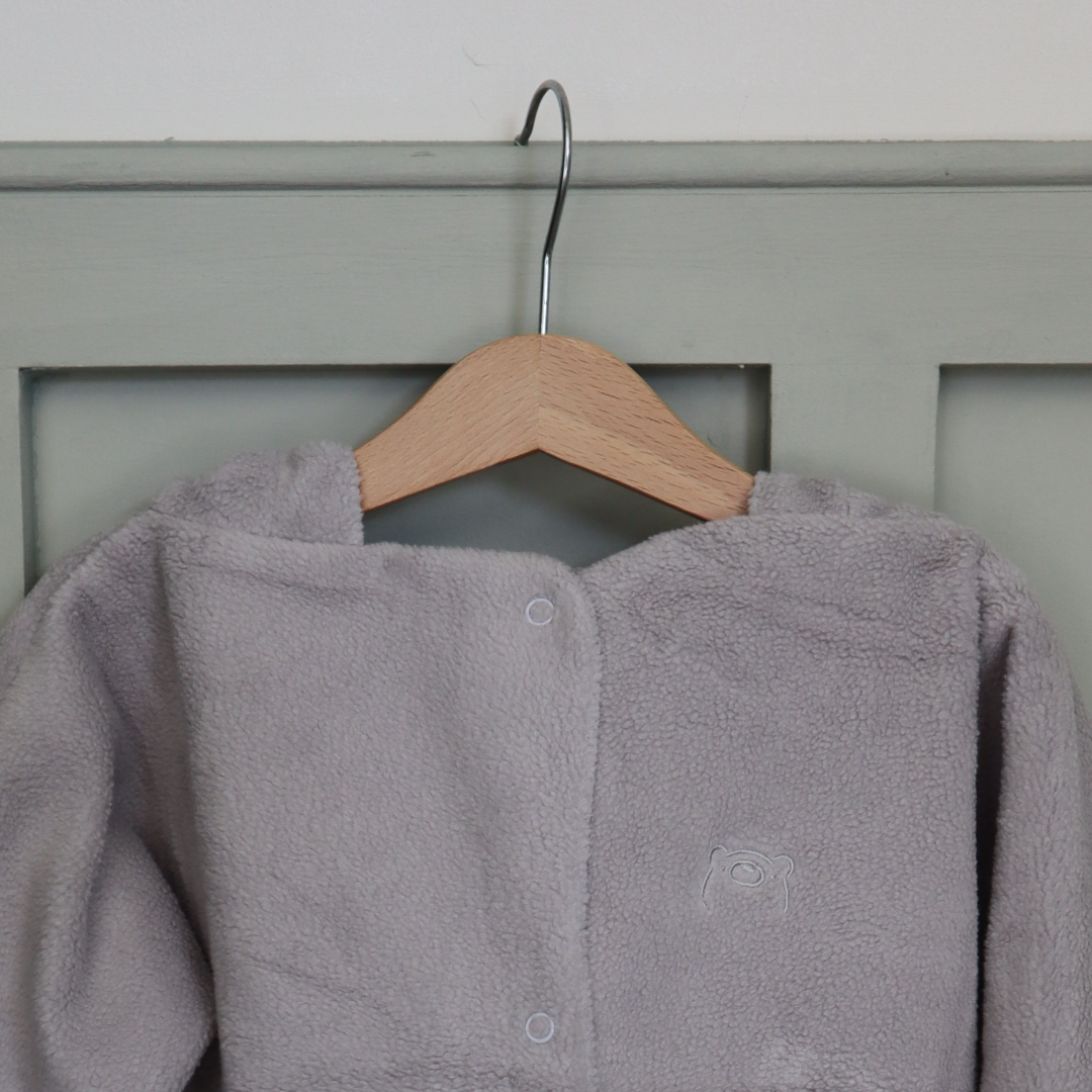 Gray fleece jacket