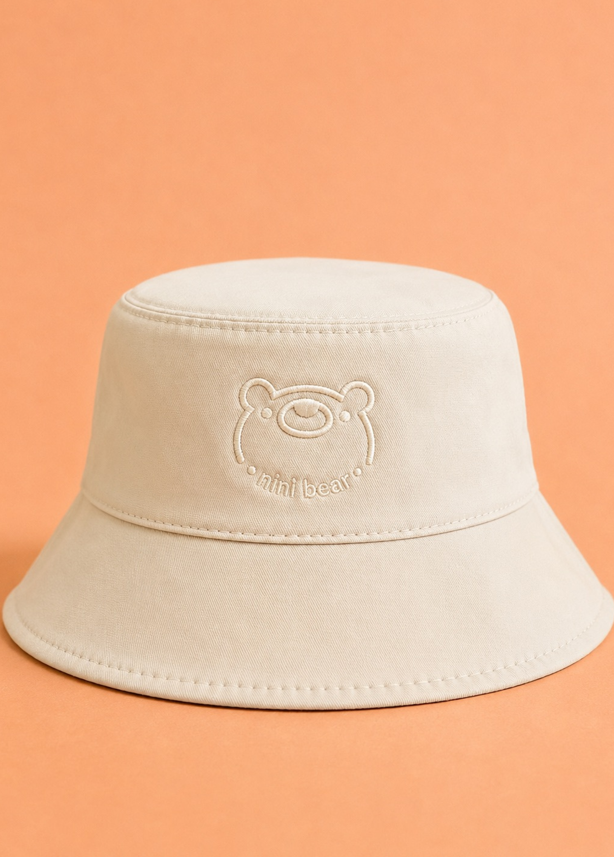The Nini Bear Bucket Hat - Cloud Cotton