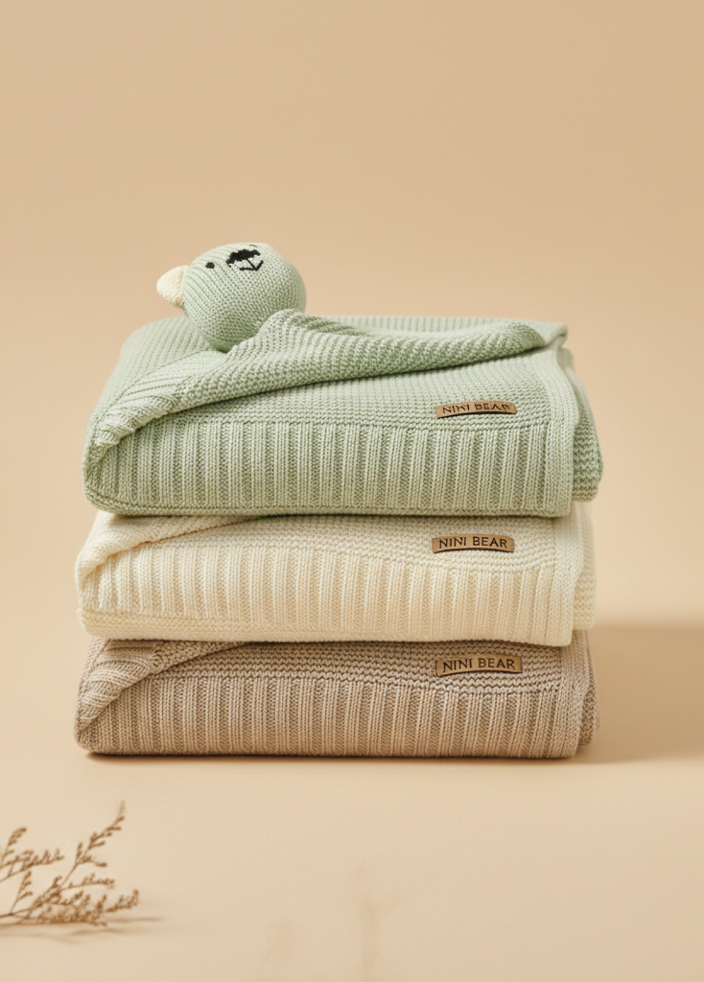 Nini Bear Comfort  Blanket - Oat Latte