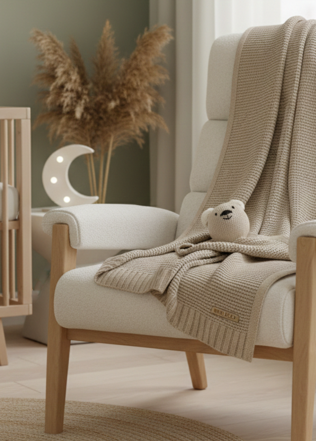 Nini Bear Comfort  Blanket - Oat Latte