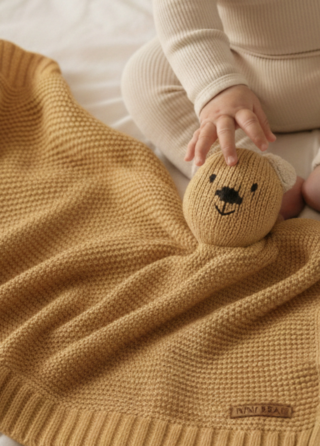 Nini Bear Comfort Blanket - Soft Sunshine