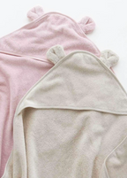 Nini Bear Bear Hug Hooded Towel - Oat Milk