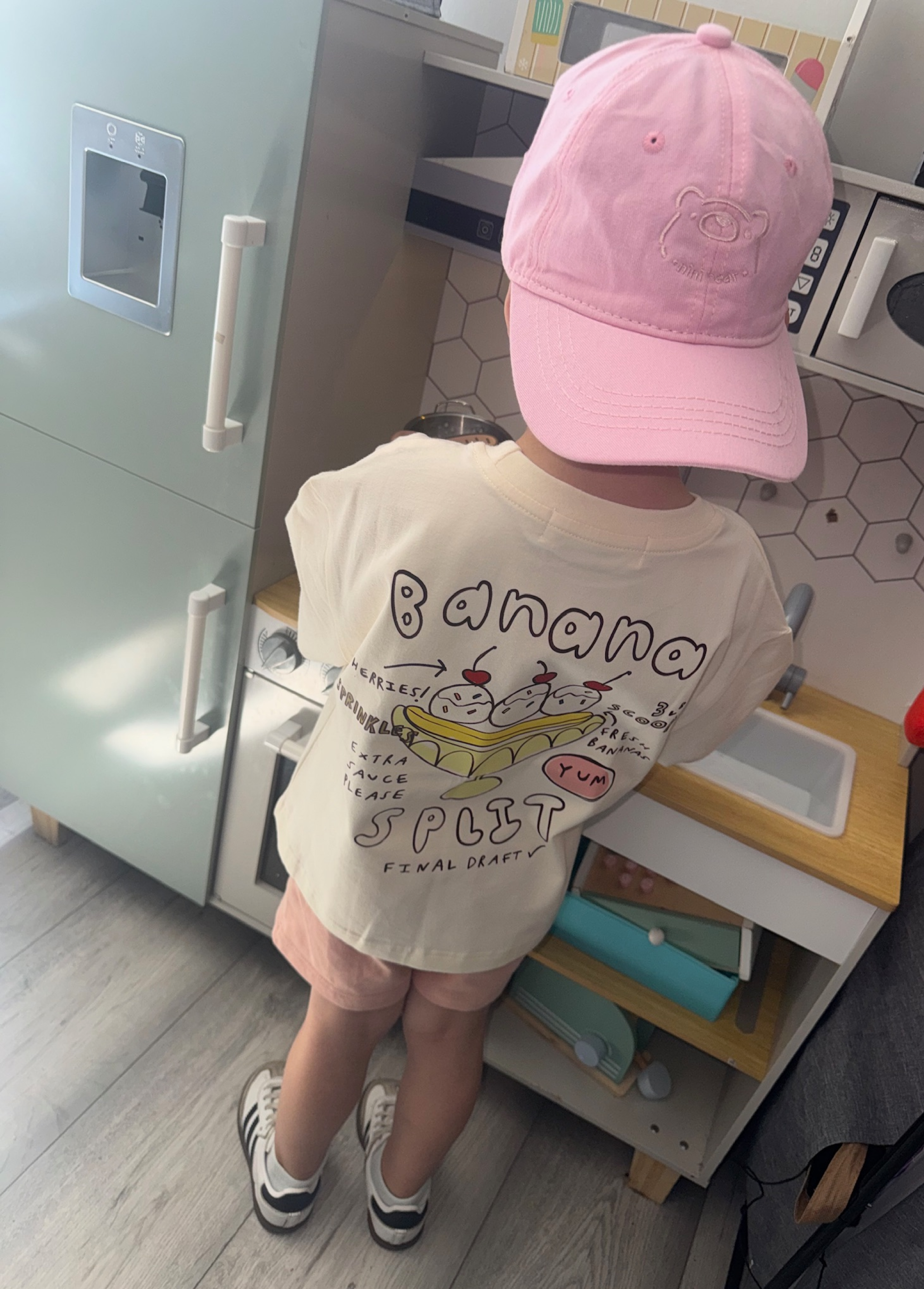 Nini Bear Little Cap - Rose Blush
