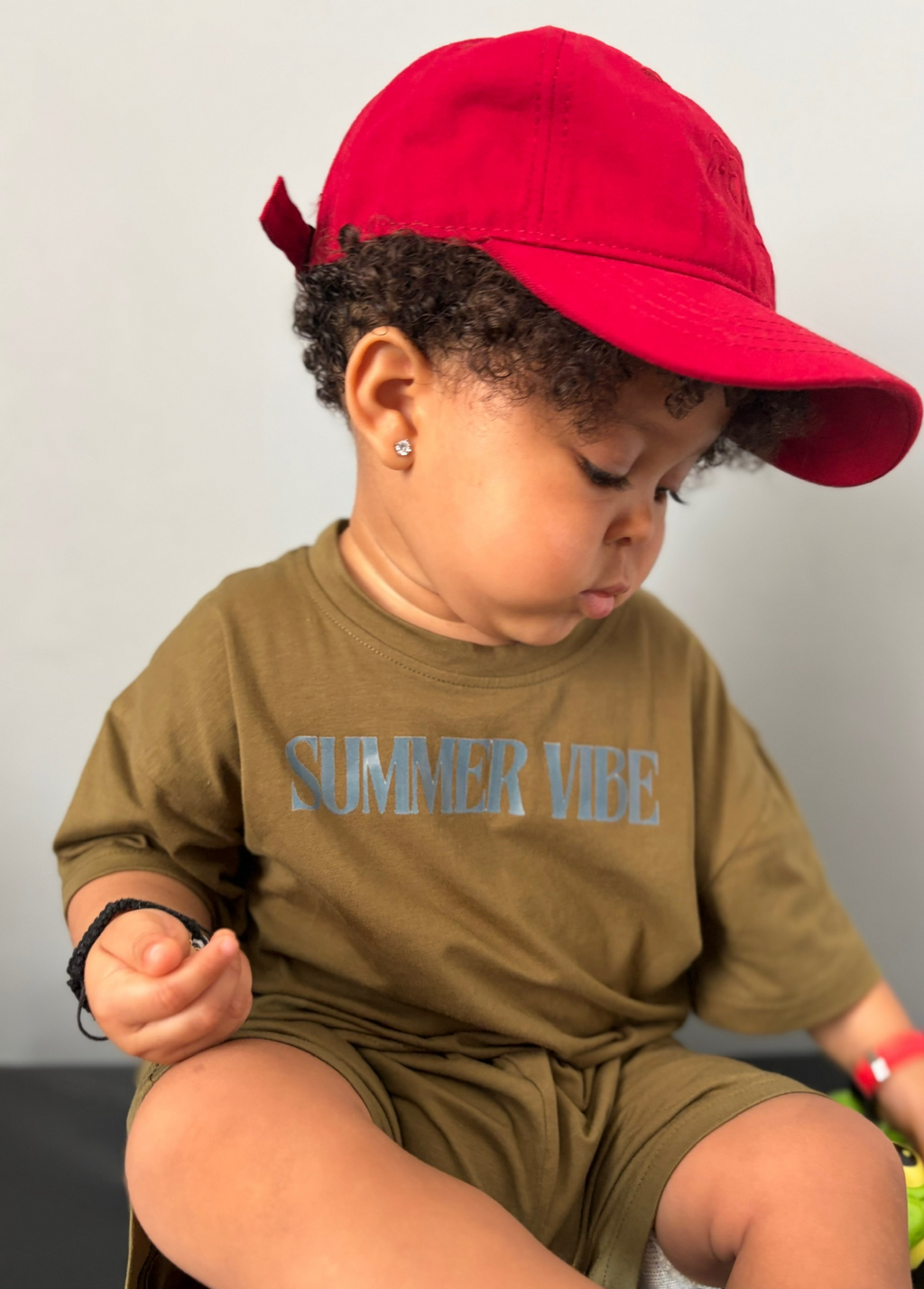 Nini Bear Little Cap - Red Mist