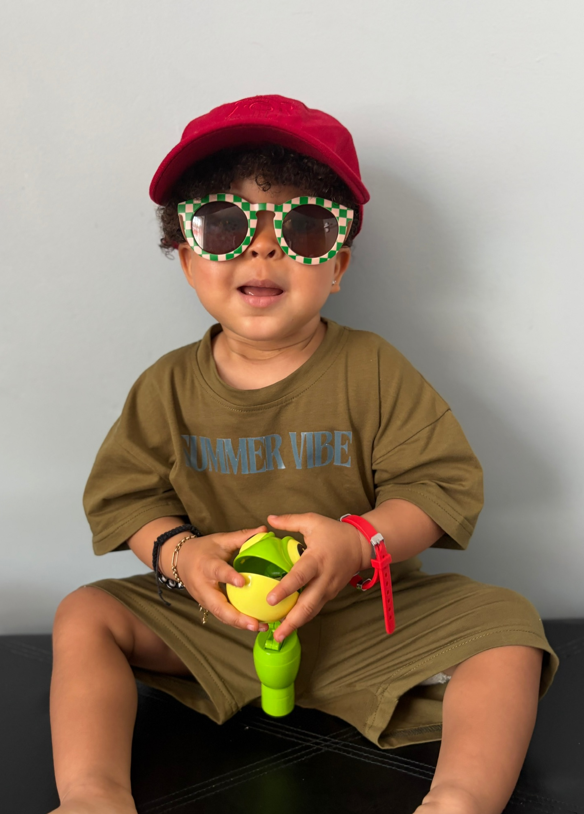 Nini Bear Little Cap - Red Mist