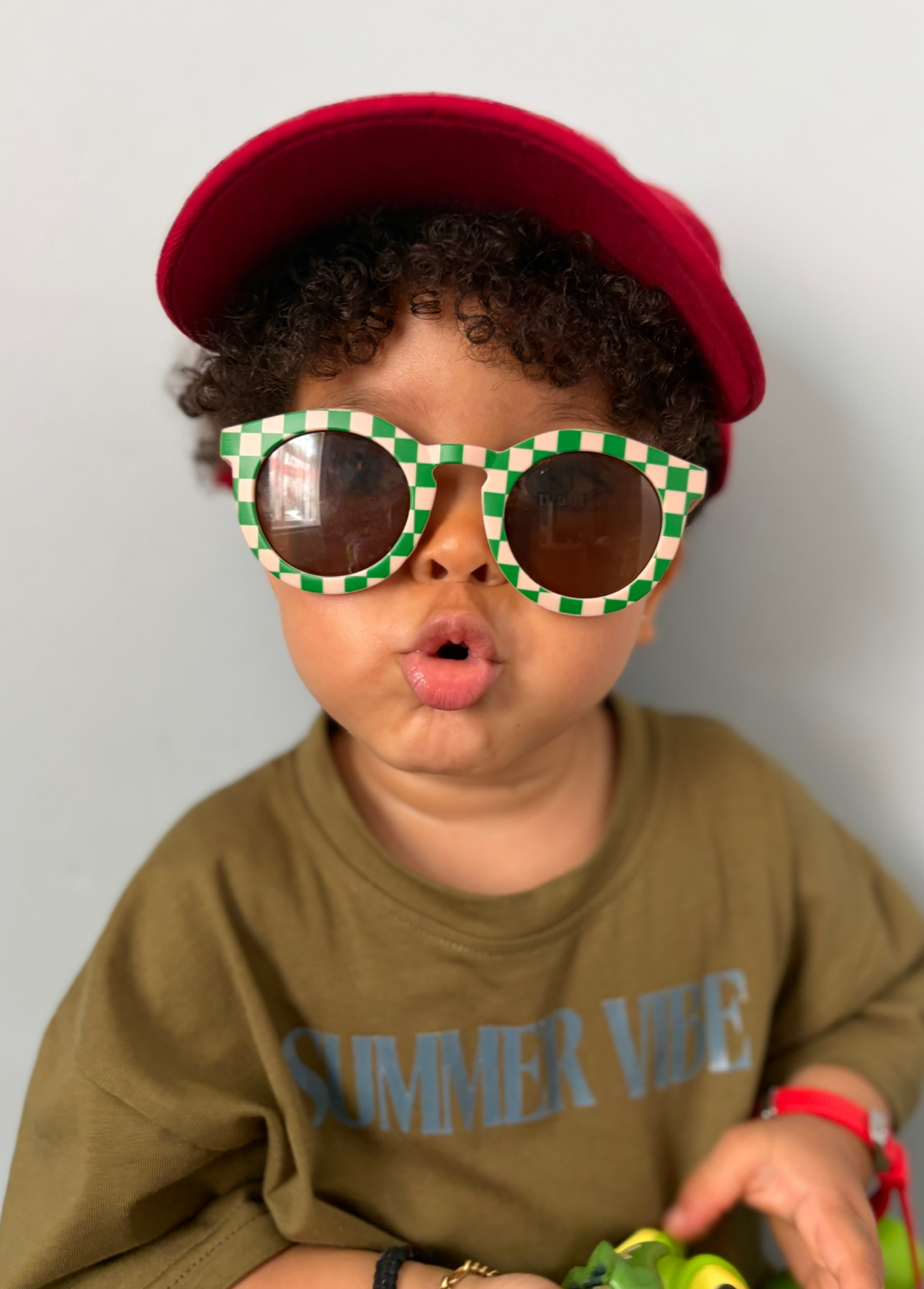 Nini Bear Little Cap - Red Mist