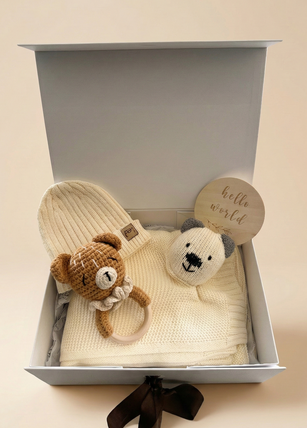 Snuggle Keepsake Set Rattle Edition - Vanilla Cloud