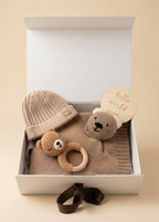Snuggle Keepsake Set Rattle Edition - Oat Latte