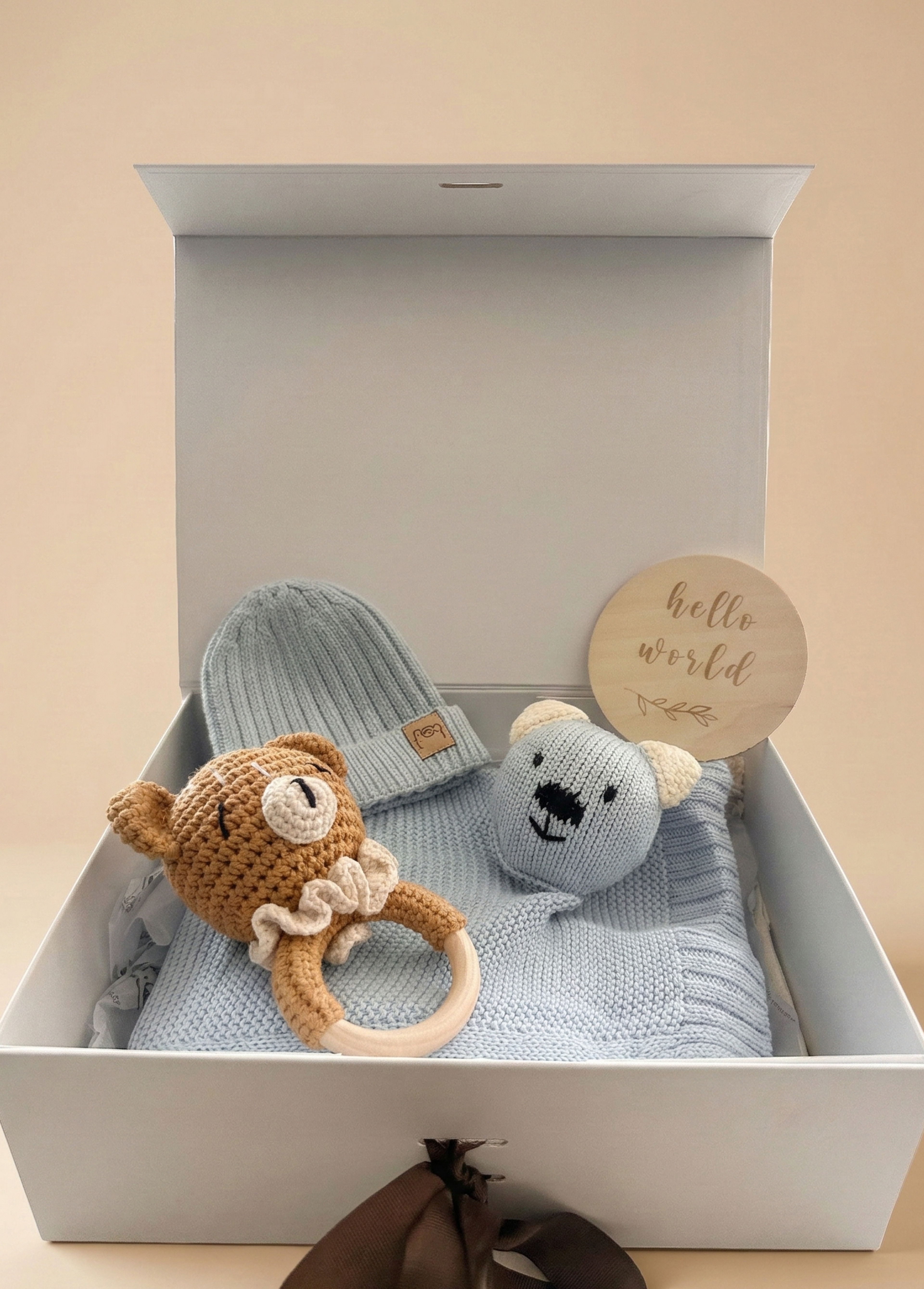 Snuggle Keepsake Set Rattle Edition - Sky Mist