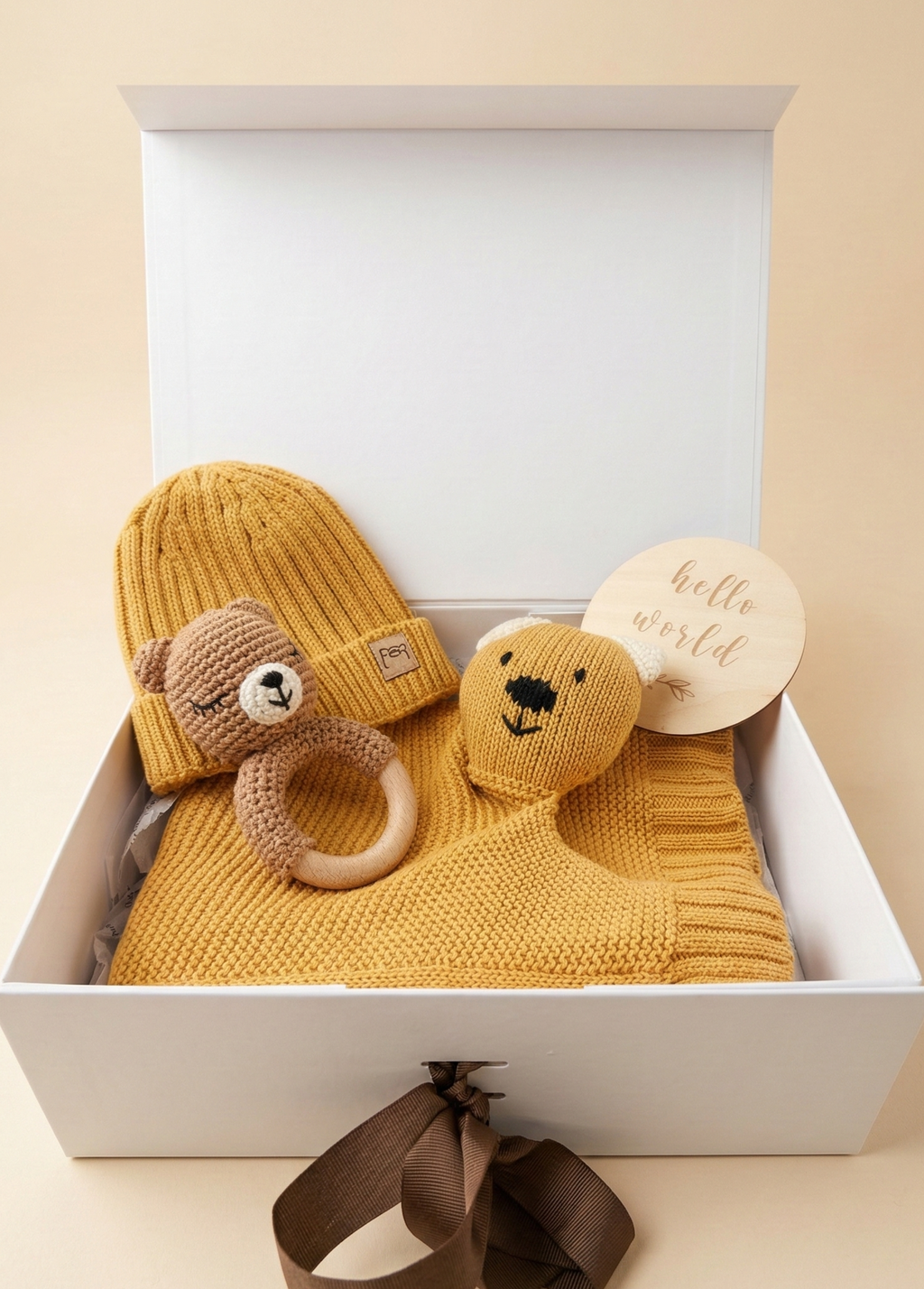 Snuggle Keepsake Set Rattle Edition - Soft Sunshine