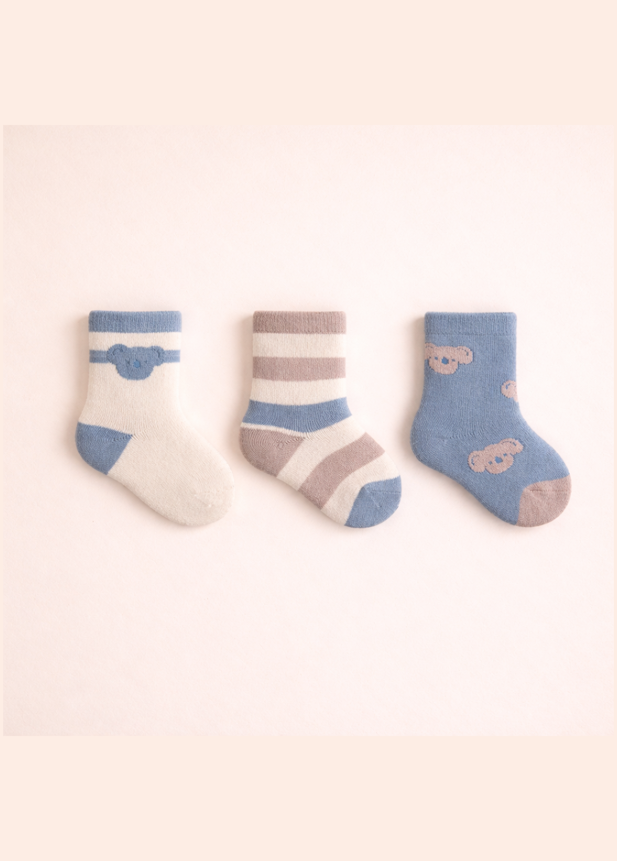 Nini Bear Socks - Blue Bear