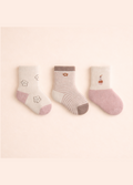 Nini Bear Socks - Pink Flowers