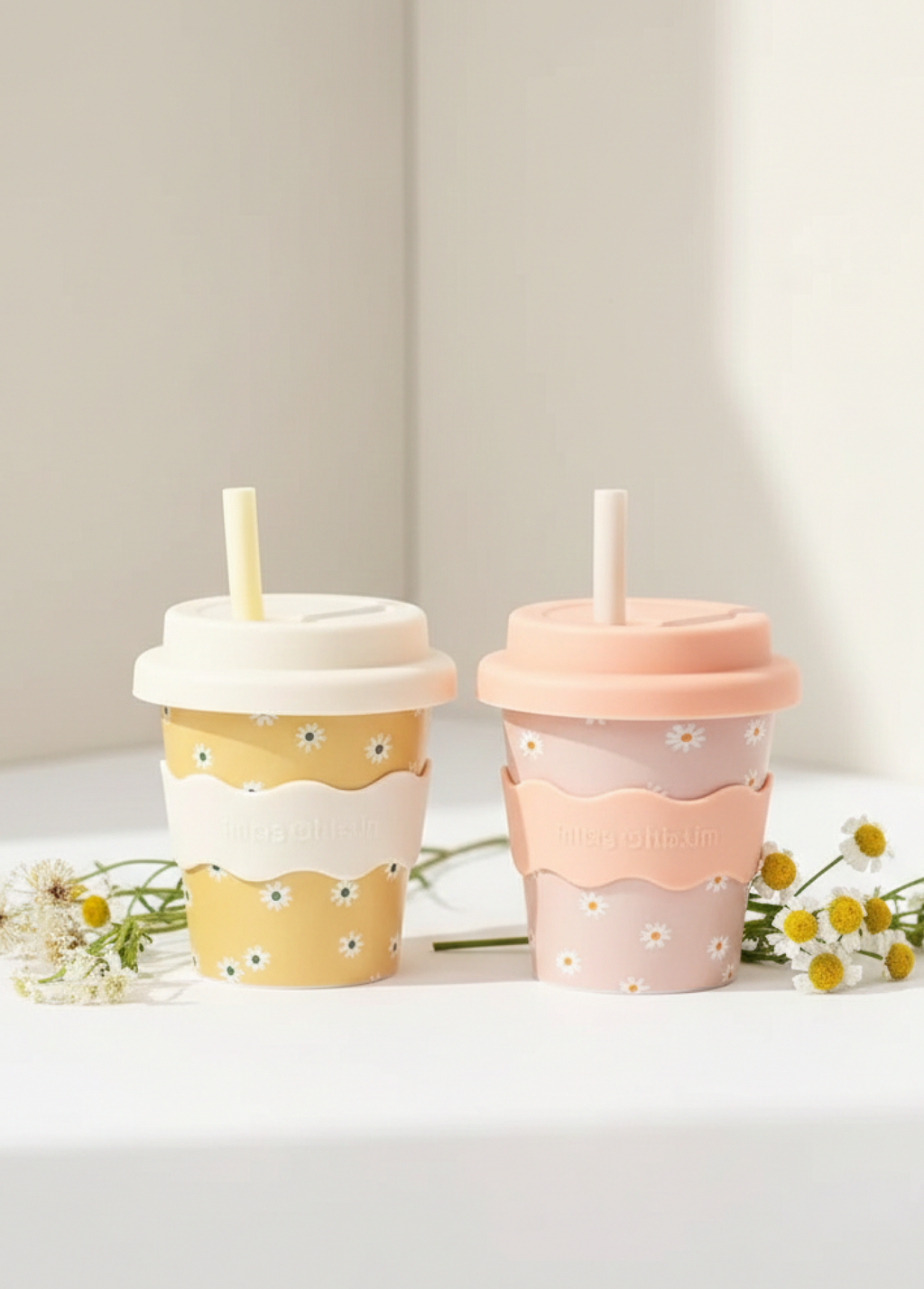 Pink Daisy Babychino Cup - 120ml