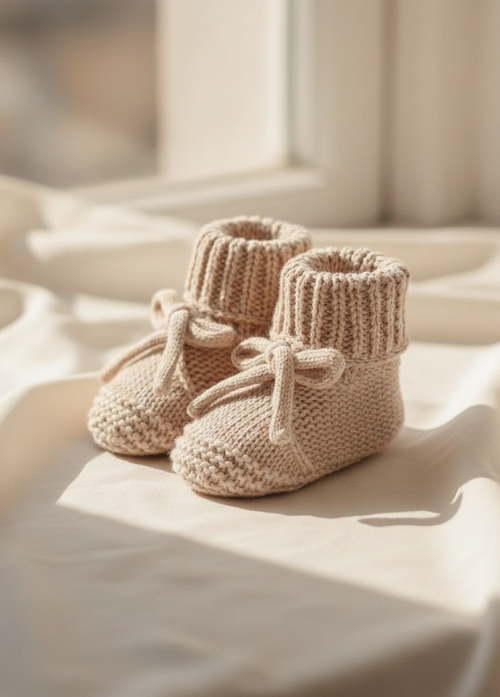 Hello Little One Set Booties Edition - Oat Latte