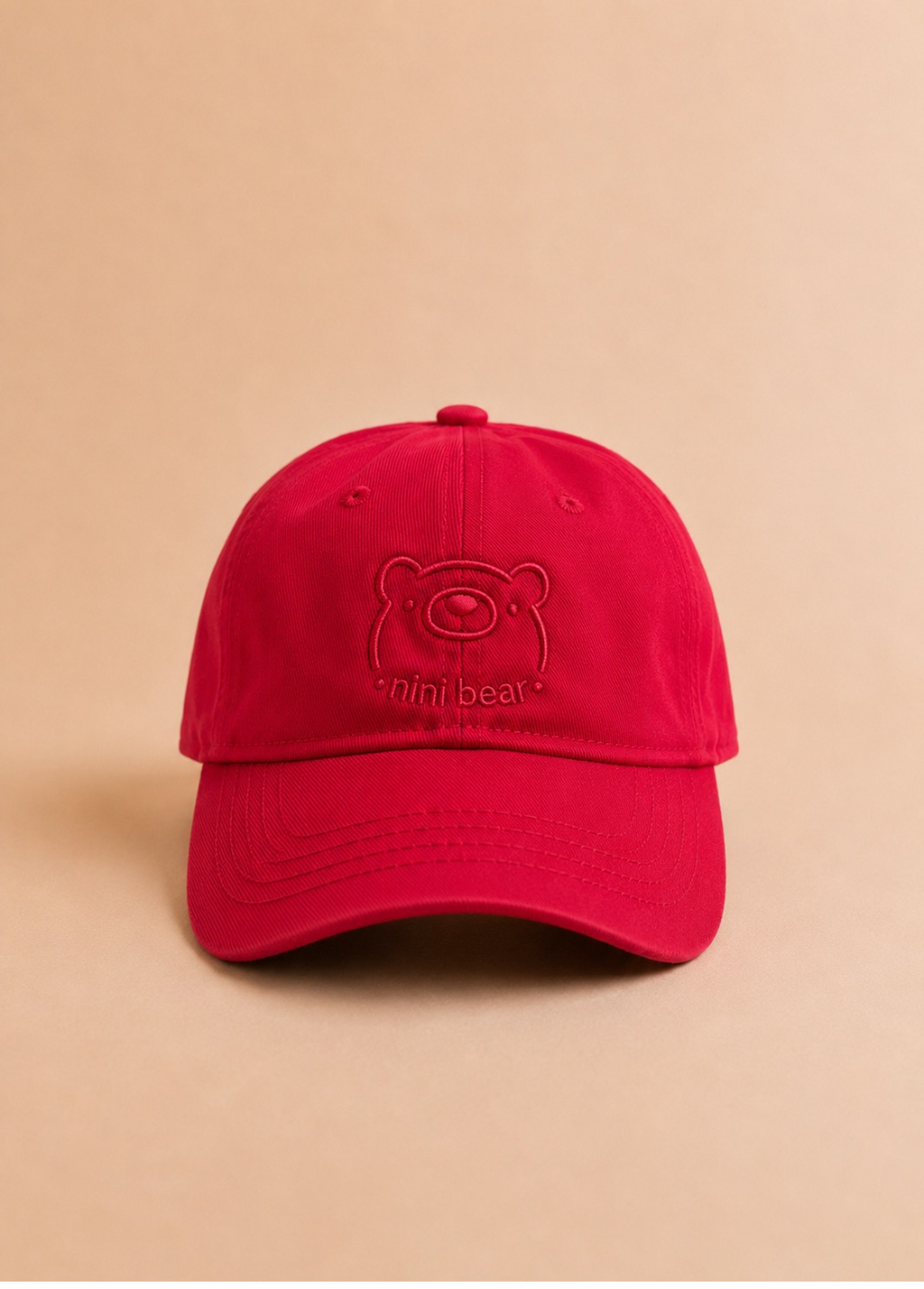 Nini Bear Little Cap - Red Mist