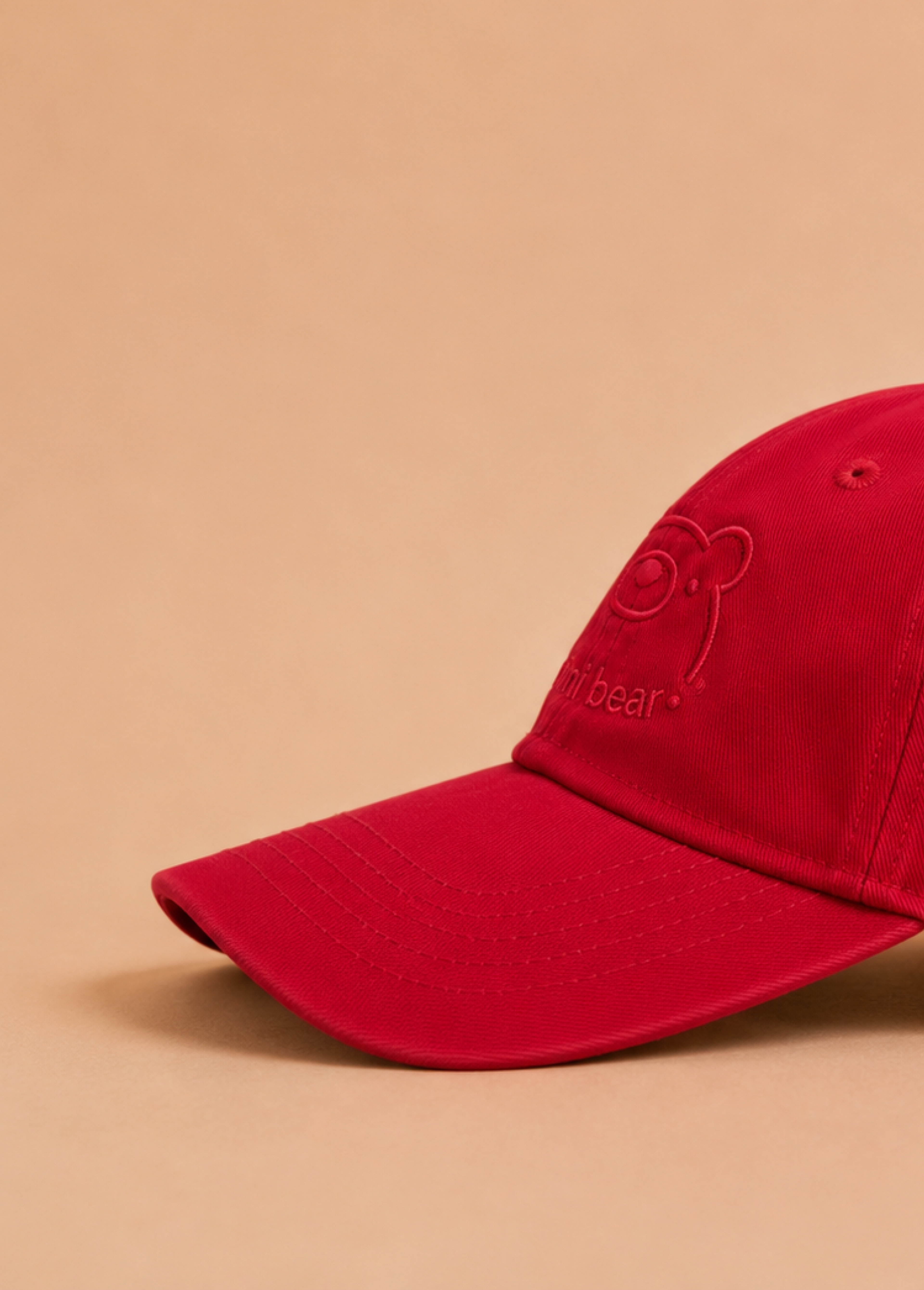 Nini Bear Little Cap - Red Mist
